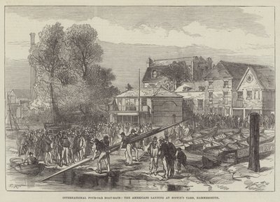 International Four-Oar Boat-Race, the Americans landing at Biffin
